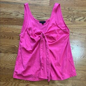 J. Crew Pink Tie-Front Tank Top
